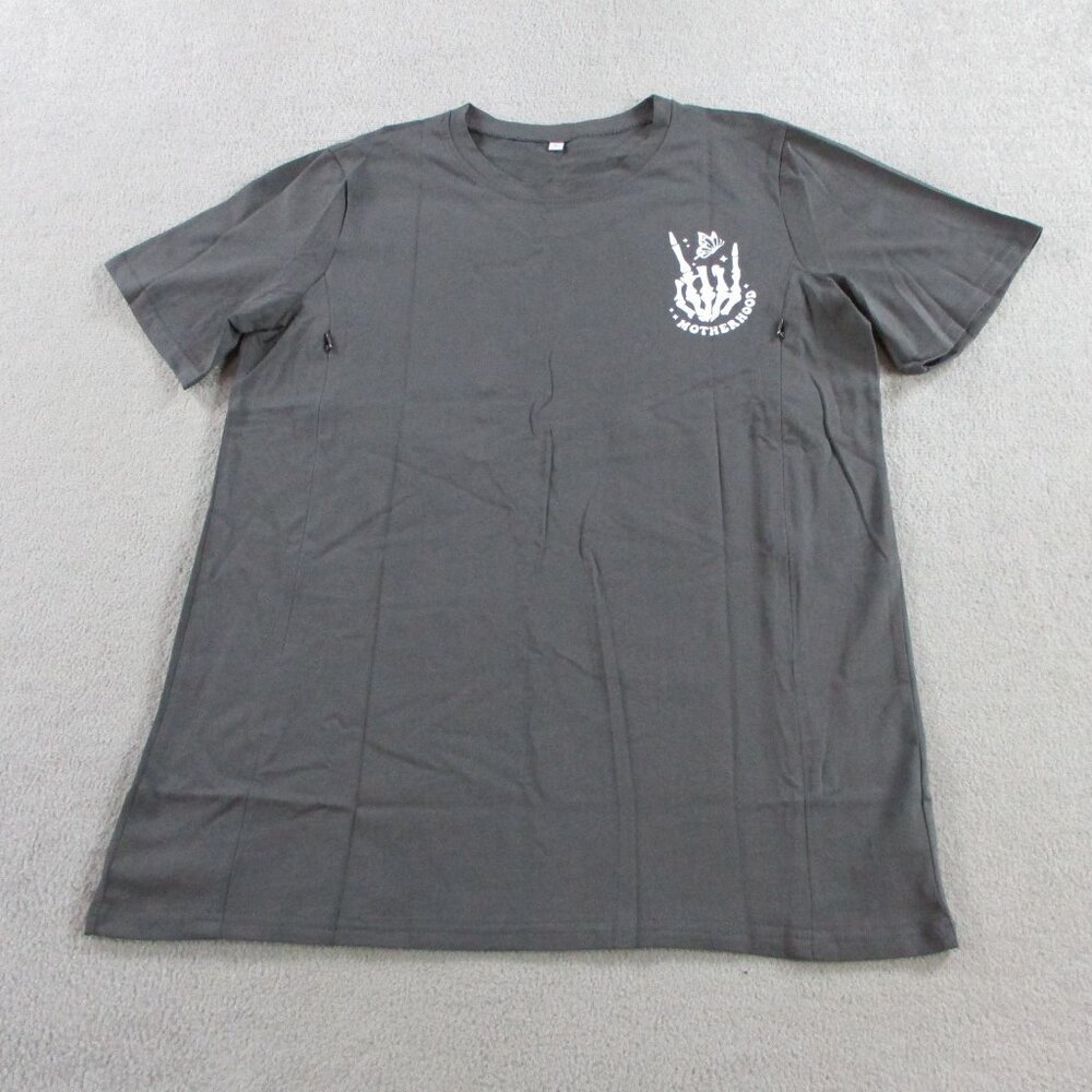 Graphic Motherhood Short Sleeve Tee in Dark Gray